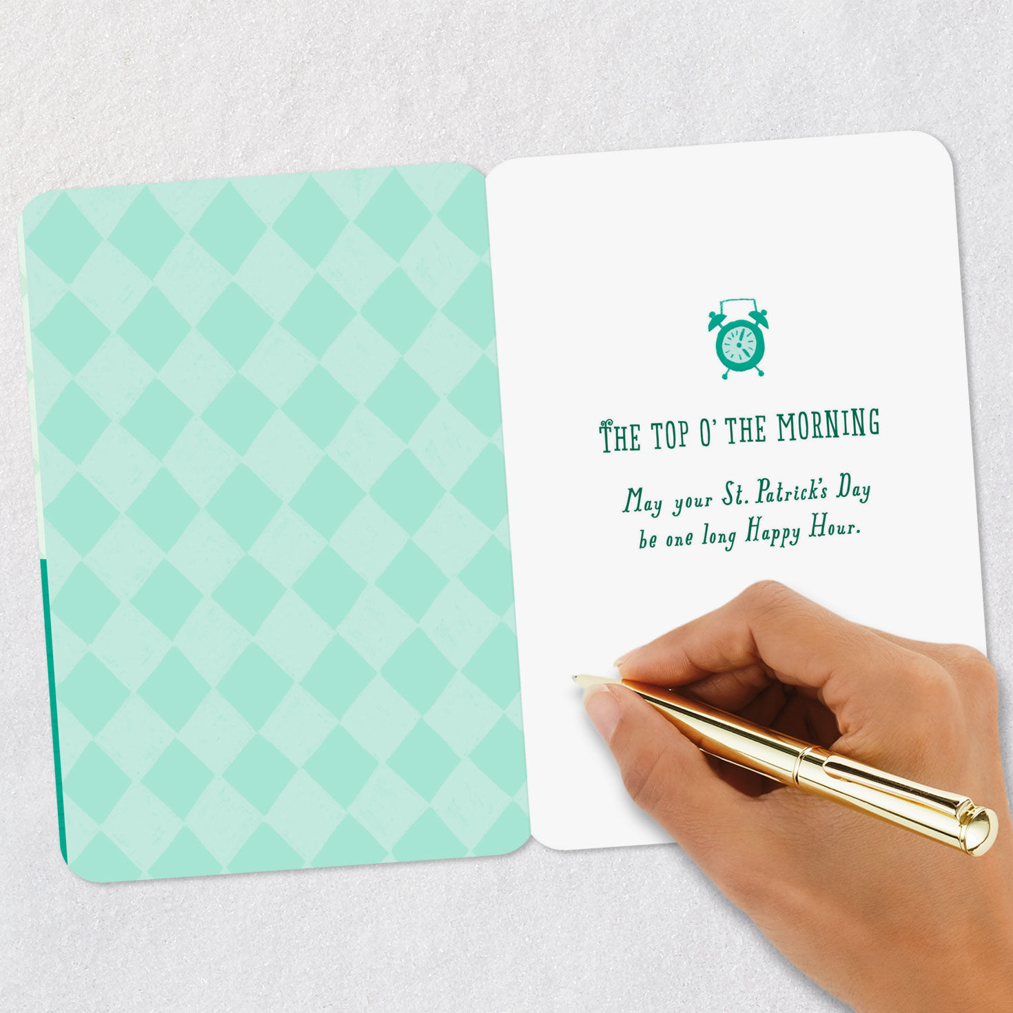 Whiskey Bottle With Glass St. Patrick's Day Card Signing card image number 7