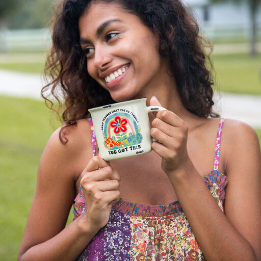 Natural Life Grow Through Ceramic Camp Mug, 16 oz., 
