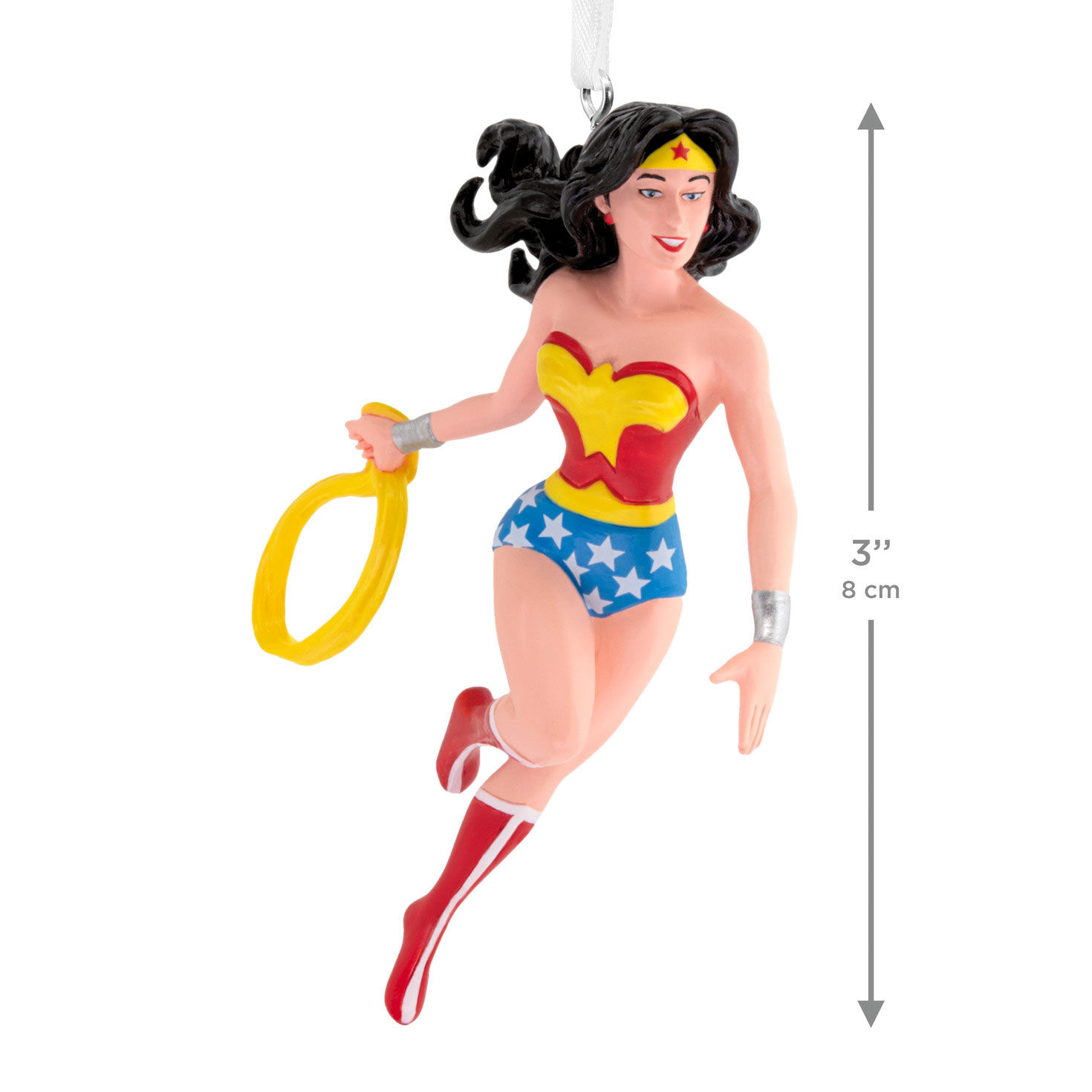 Wonder Woman With Lasso Christmas Ornament measurement image number 3