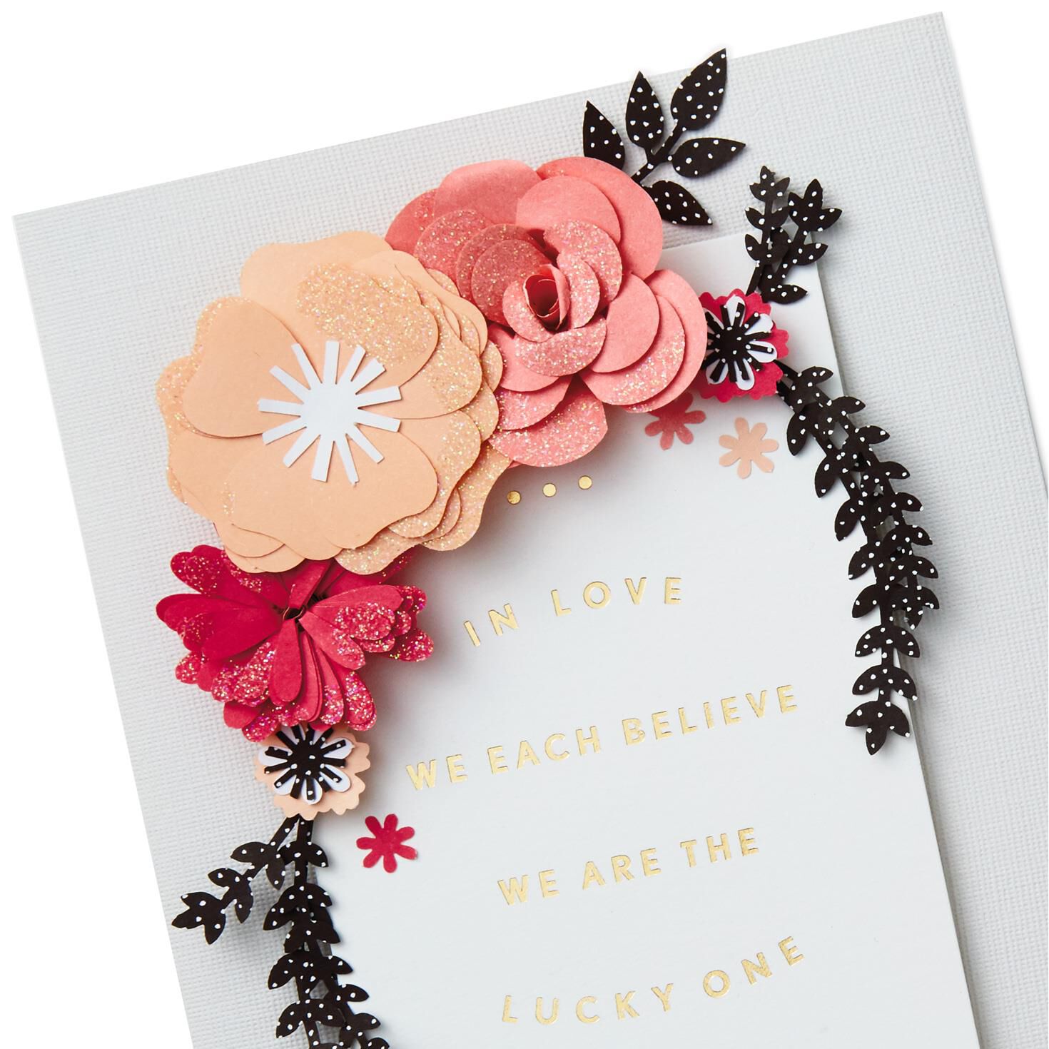 paper flowers lucky one valentines day card greeting cards hallmark valentines day paper flower