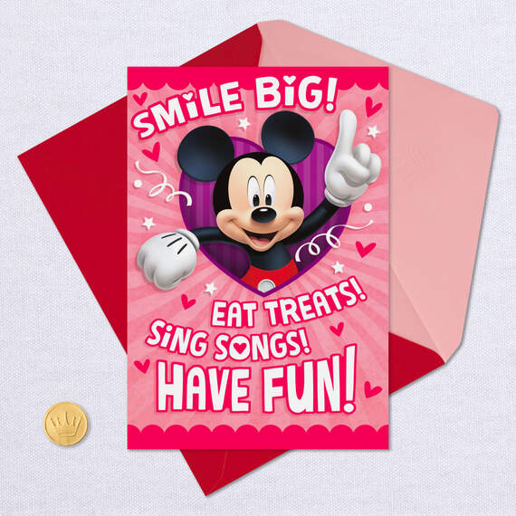 Disney Mickey Mouse Musical Valentine's Day Card, , large image number 5