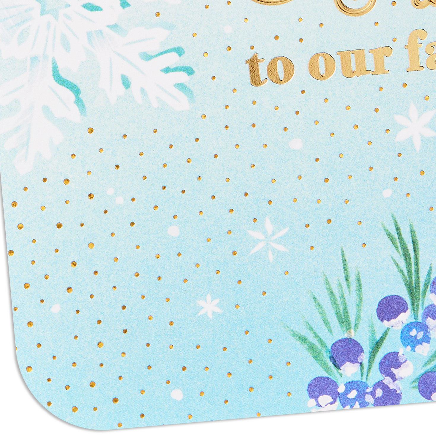 Snowflakes Family Christmas Card for Both Card Front Detail image number 4