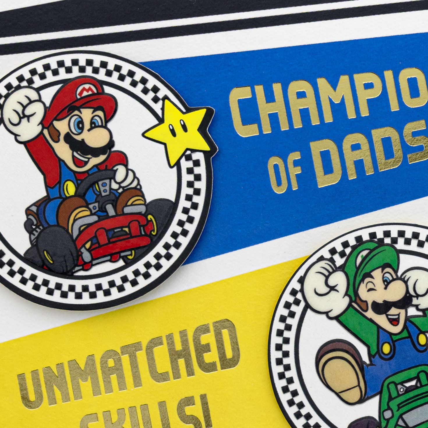 Nintendo Mario Kart Dad Father's Day Card From Kids Card Cover Detail image number 4