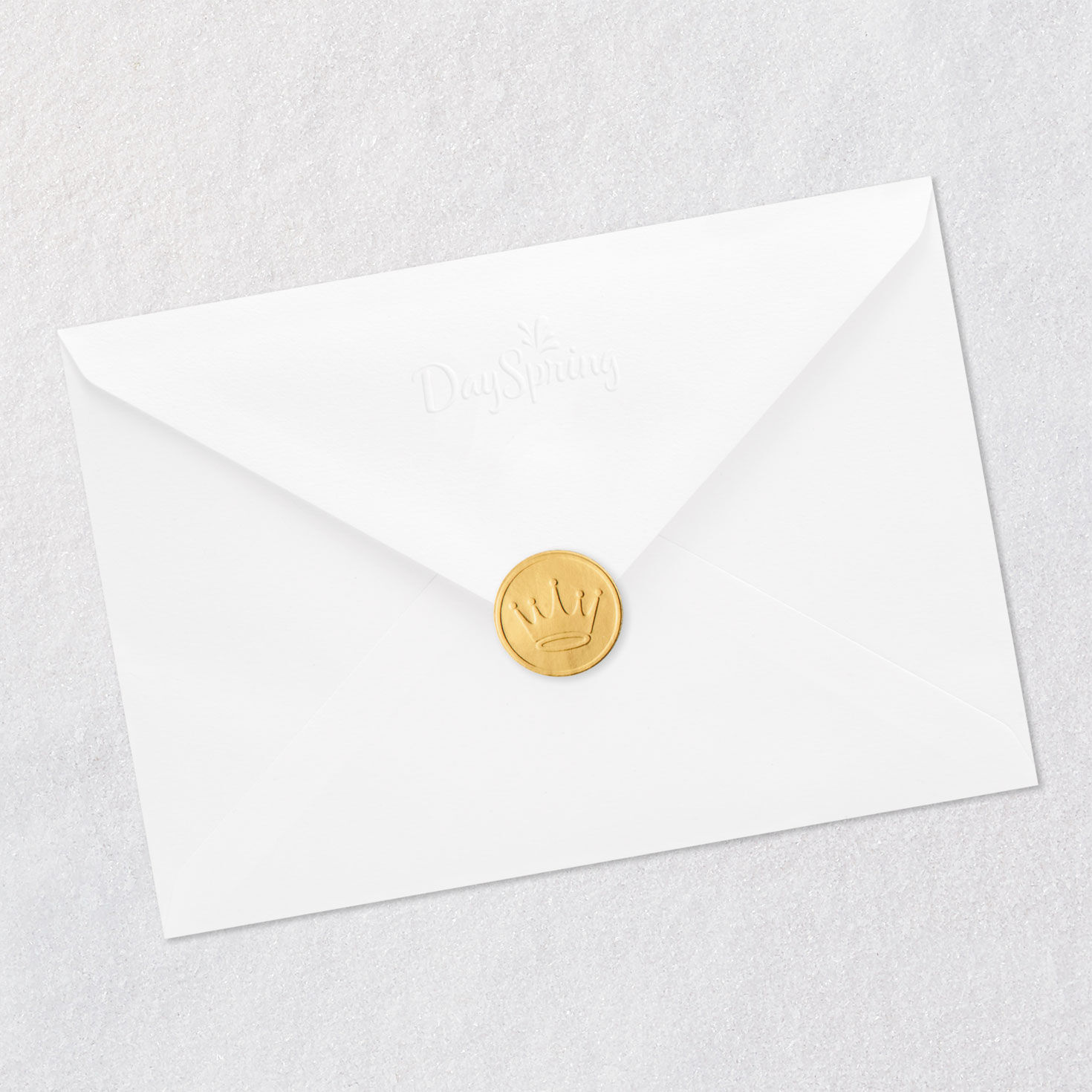 New Beginnings Religious Baptism Card Envelope Back with Seal image number 9