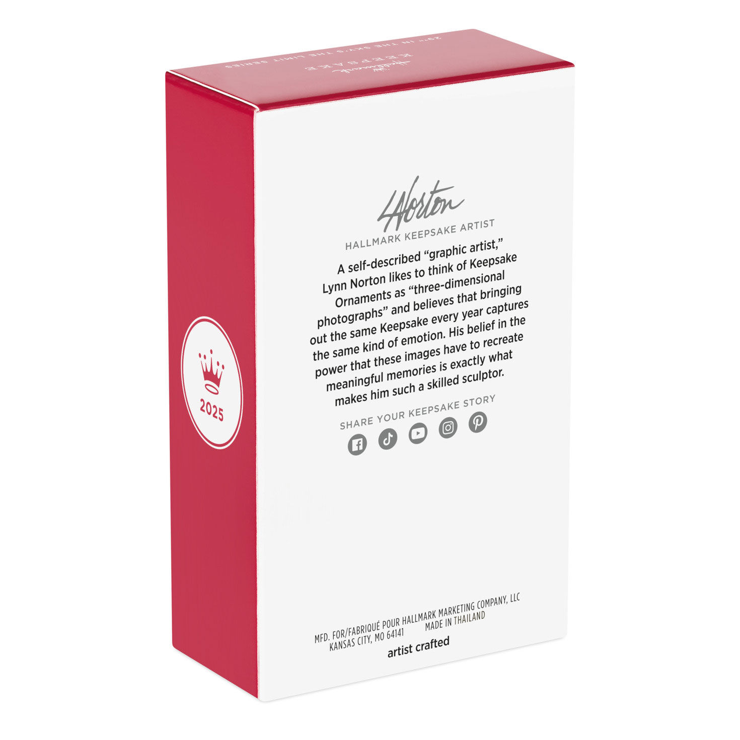 Red and White Airplane Keepsake Ornament  image number 8