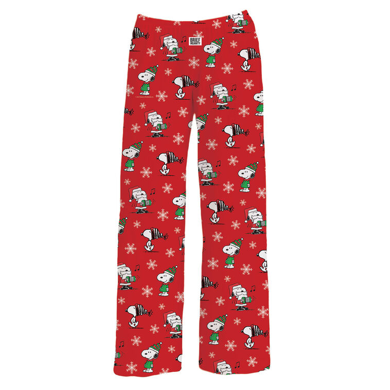 Brief Insanity Peanuts Holiday Snoopy Red Lounge Pants