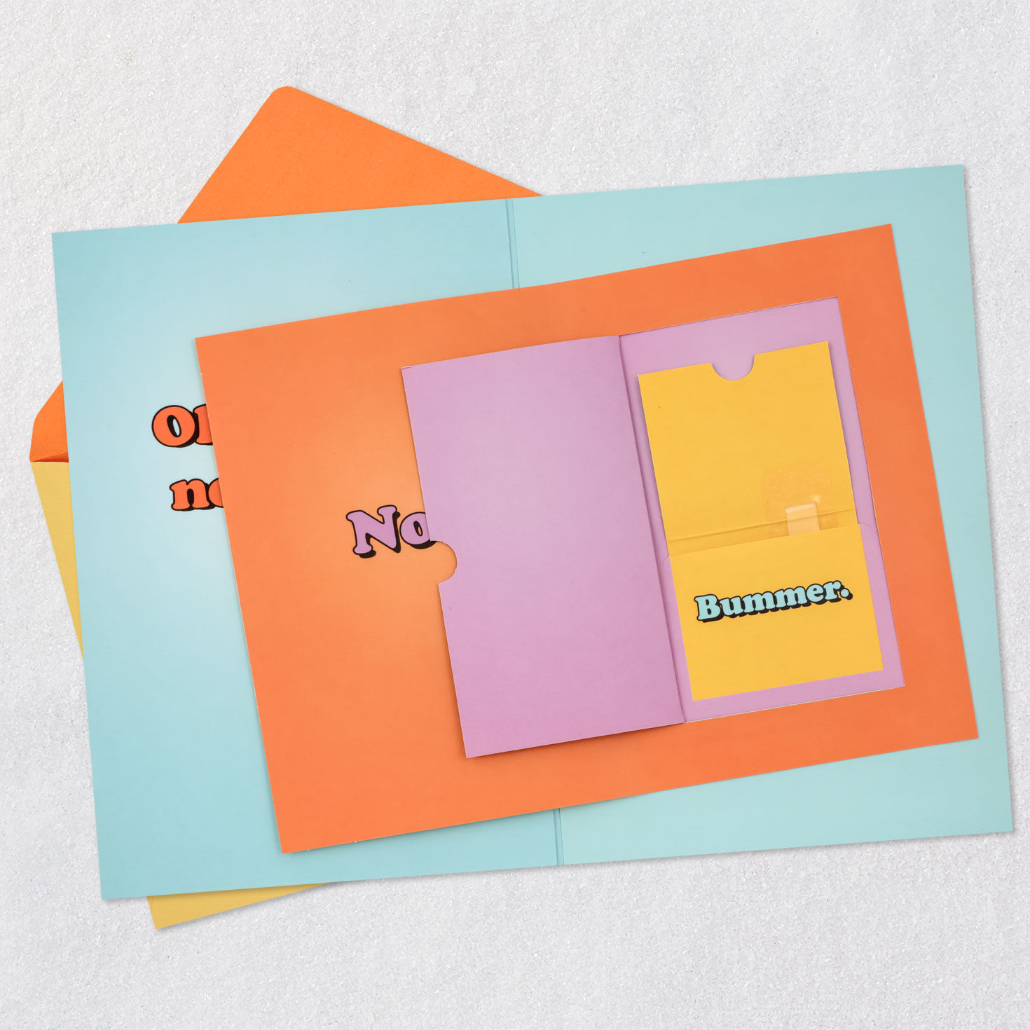 No Present Card Within a Card Funny Birthday Card Open card with envelope image number 7