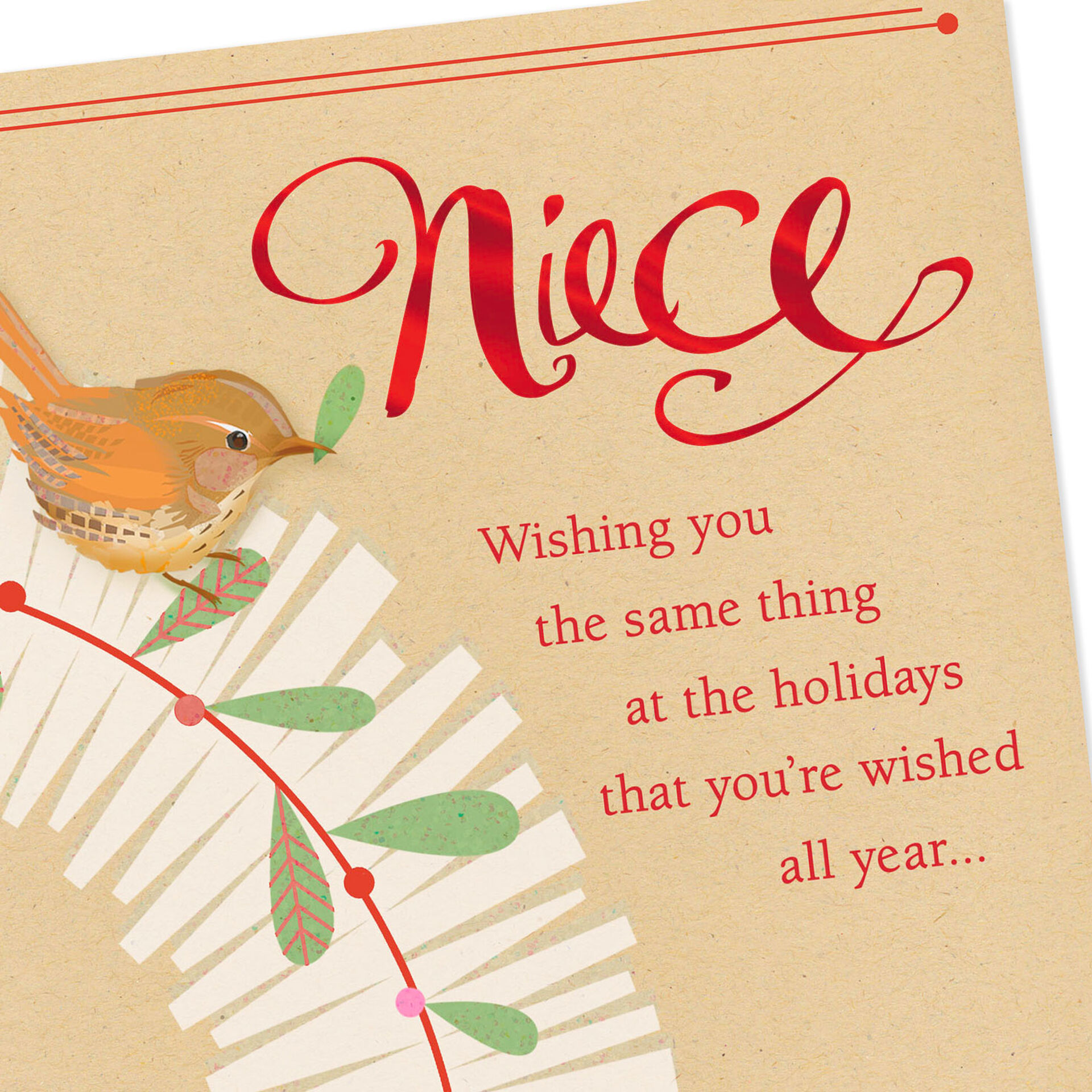 Wishes of Love Christmas Card for Niece  Greeting Cards  Hallmark