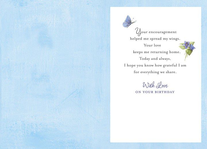 Bastin Birdhouse Mom Birthday Card