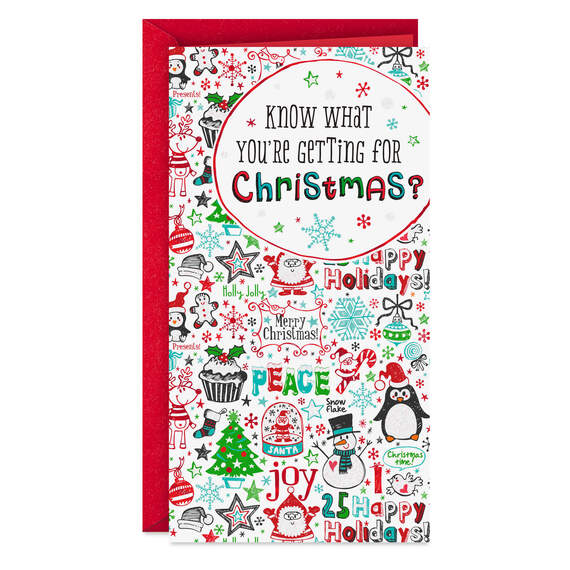 Whatever You Want Money Holder Christmas Card