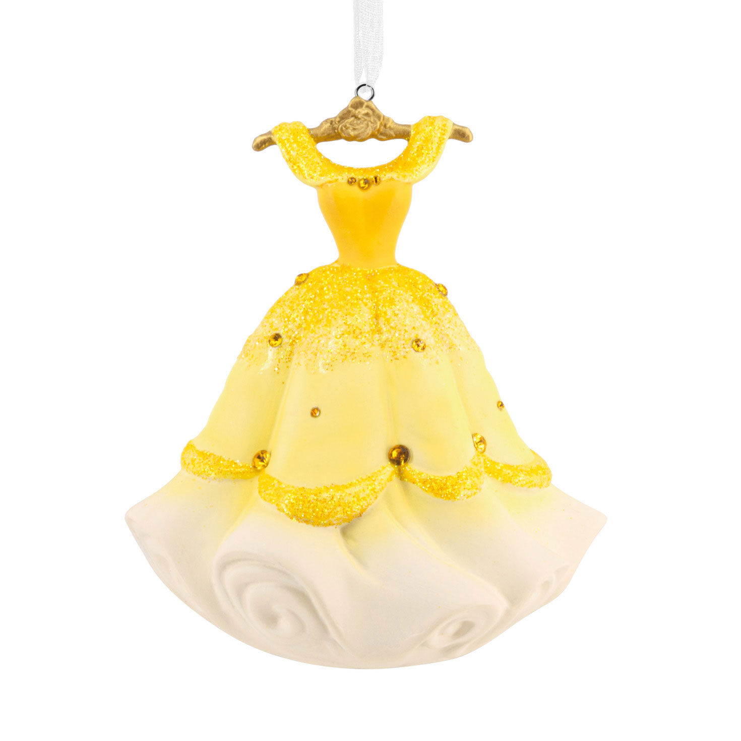 Disney Princess Belle's Gown Ceramic Hallmark Ornament