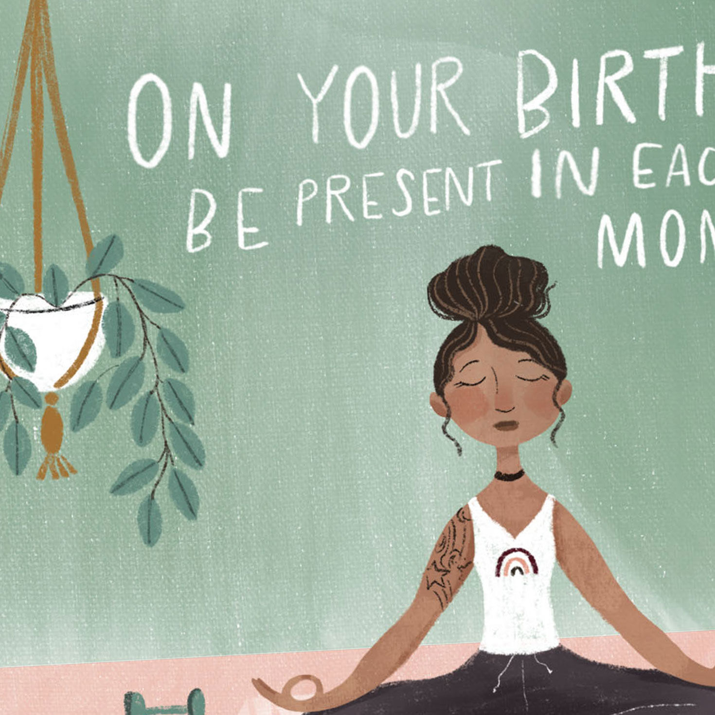 Woman Doing Yoga Funny Birthday Card for Her Card Front Detail image number 4