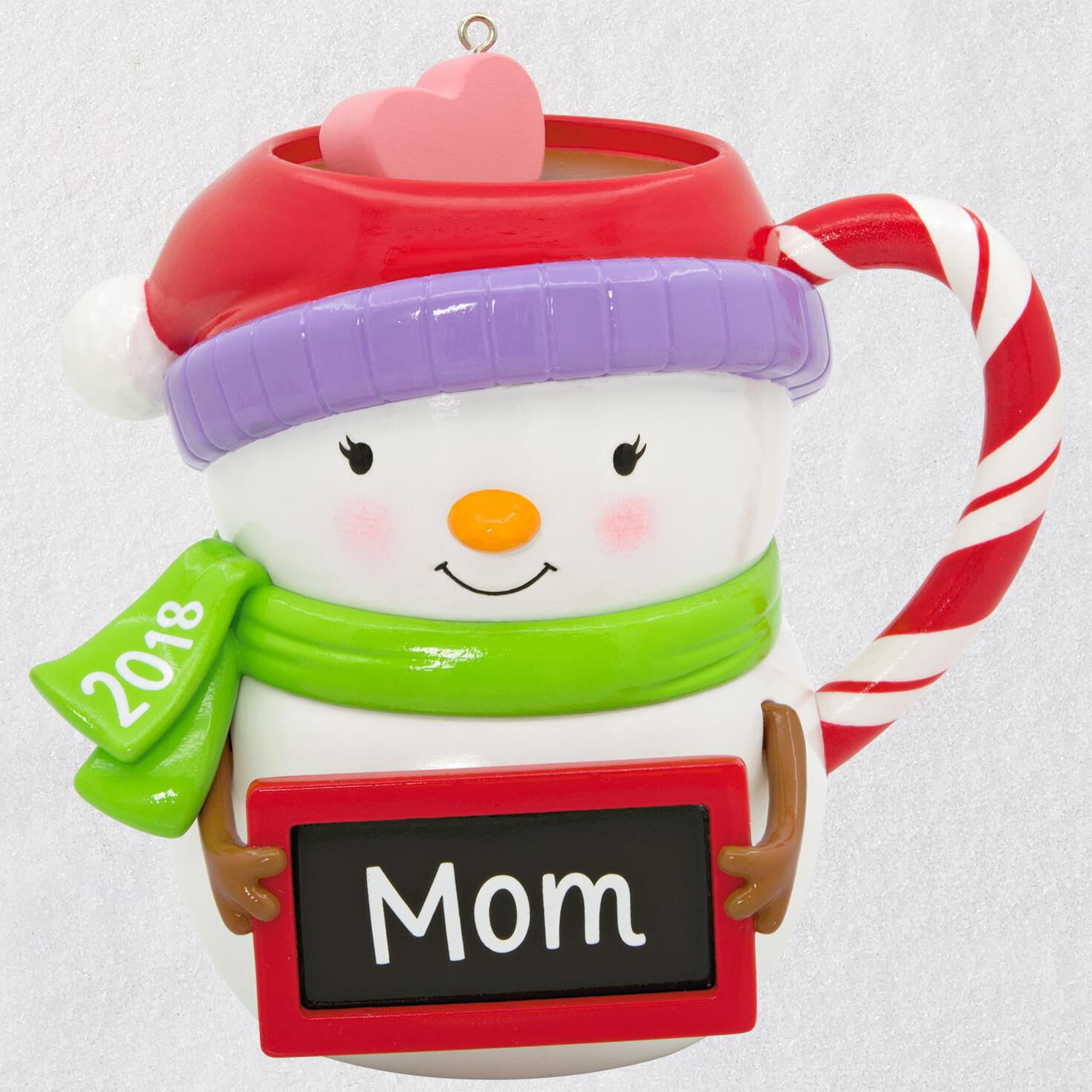 Mom Snowman Mug 2018 Ornament