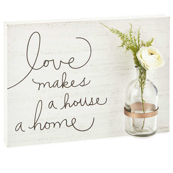 Love Makes a Home Wood Quote Sign, 13.25x9.5, , large image number 2