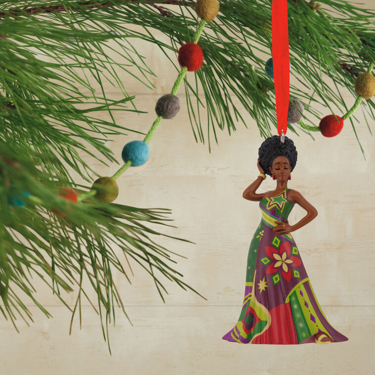 Mahogany Black Fashion Woman Hallmark Ornament, , large image number 2