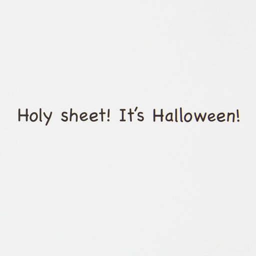 Holy Sheet Ghost Funny Halloween Card, 