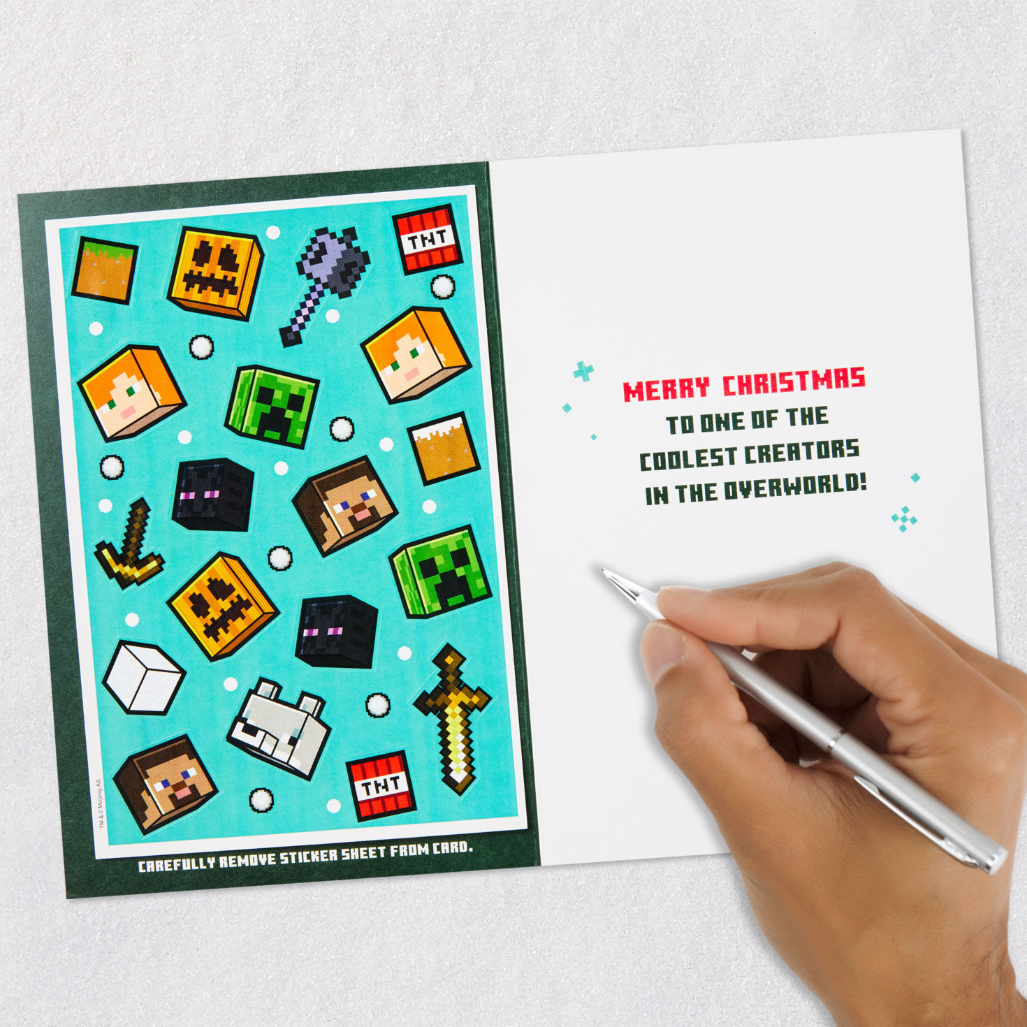 Minecraft Tisss the Season Christmas Card With Stickers for only USD 5.99 | Hallmark