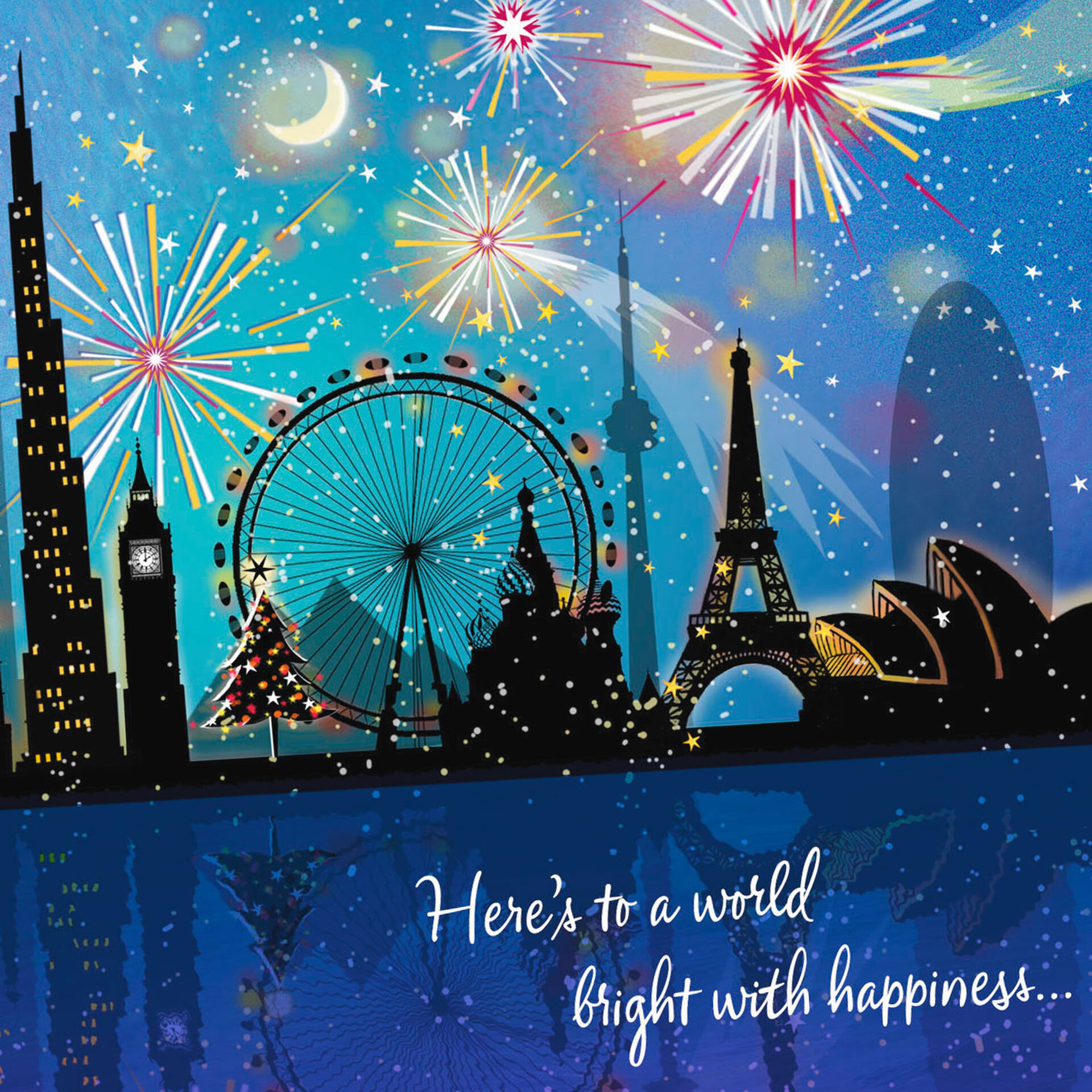 The World Celebrating New Year Cards, Pack of 6 - Boxed Cards - Hallmark