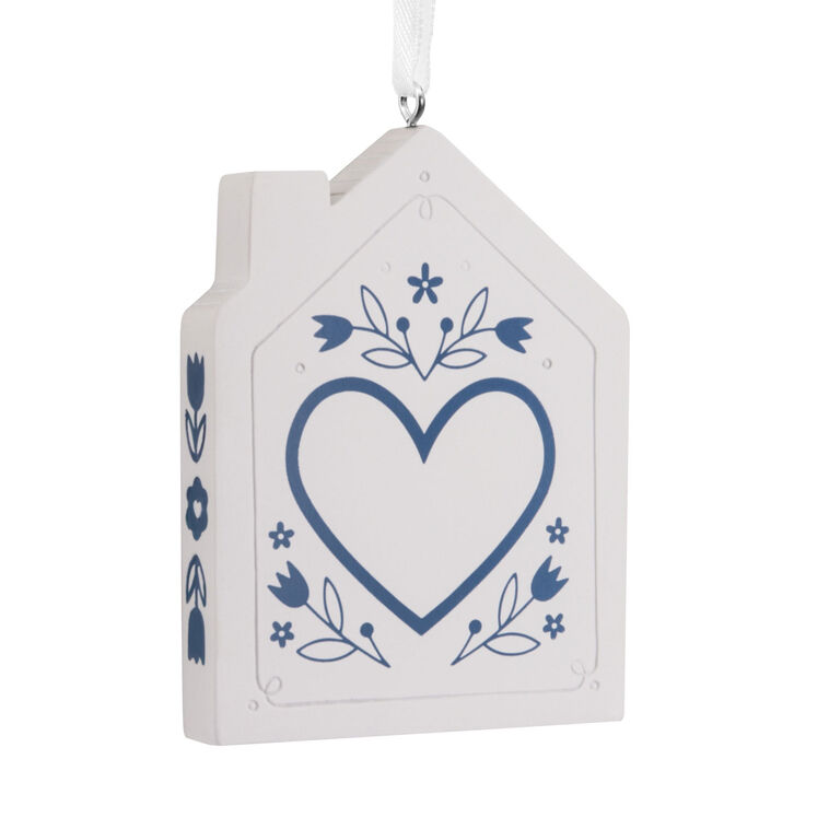 Love Lives Here White House Christmas Ornament Back image number 6