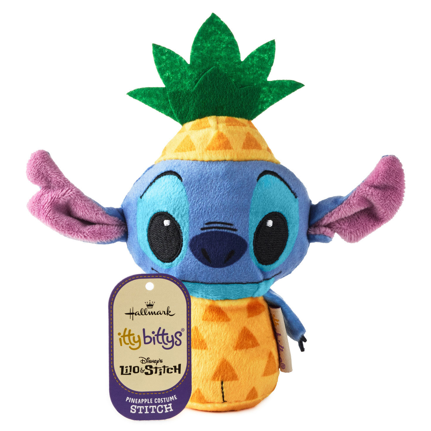 Disney Stitch in Pineapple Plush itty bittys front with tag image number 3
