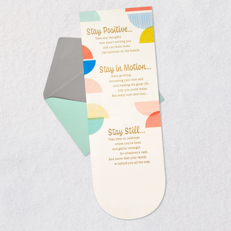 Stay Open, Focused and Positive Birthday Card for Daughter, , large image number 5