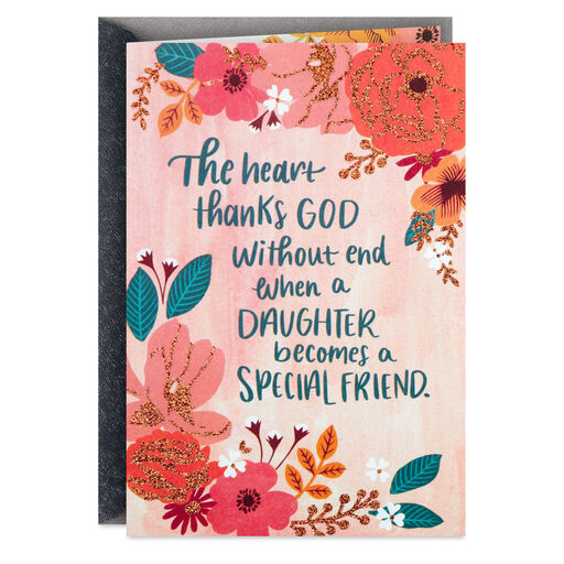 Thankful and Blessed Religious Thanksgiving Card for Daughter, 