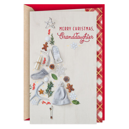 Lucky to Have a Granddaughter Like You Christmas Card, 