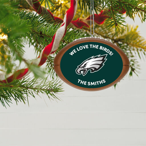 NFL Football Philadelphia Eagles Text Personalized Ornament, 