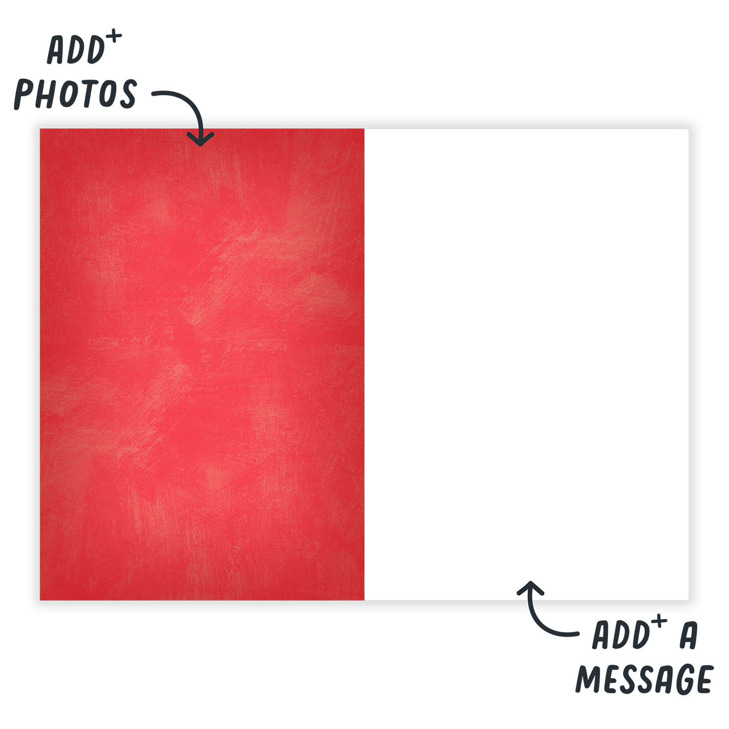 Hugs and Love Lettering on Red Love Photo Card  image number 3