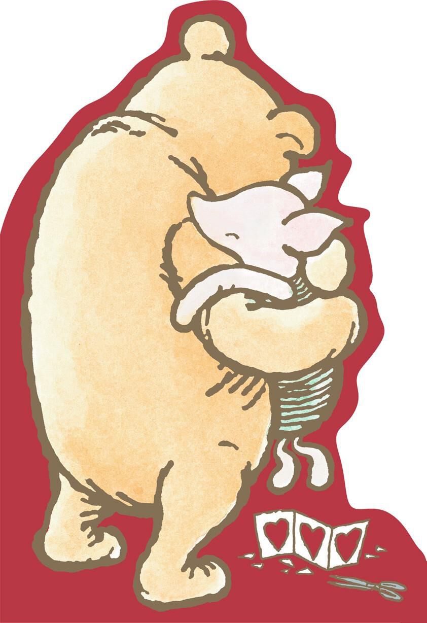 Winnie the Pooh and Piglet Valentine's Day Card - Greeting ...