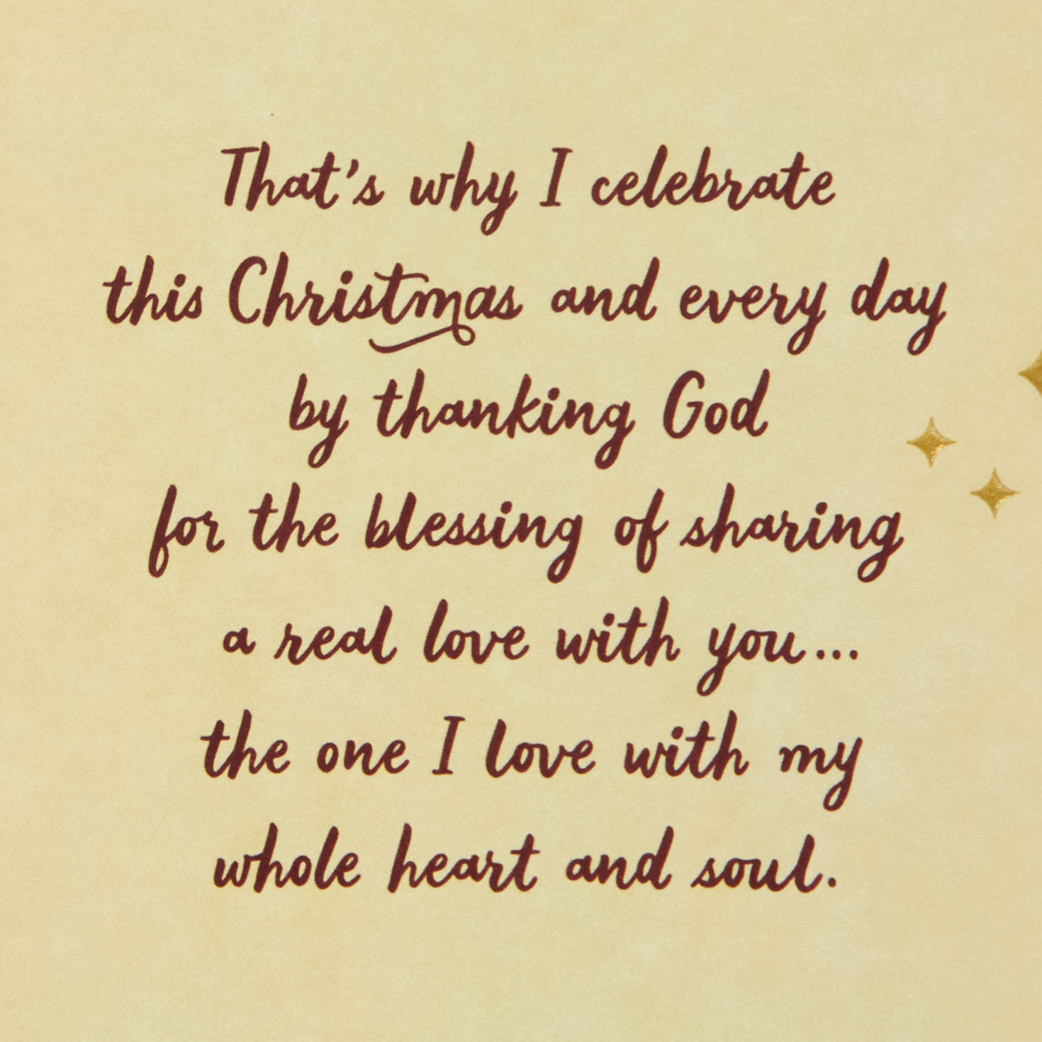 Gold and Red Ornament Hearts Love Christmas Card Sentiment image number 3