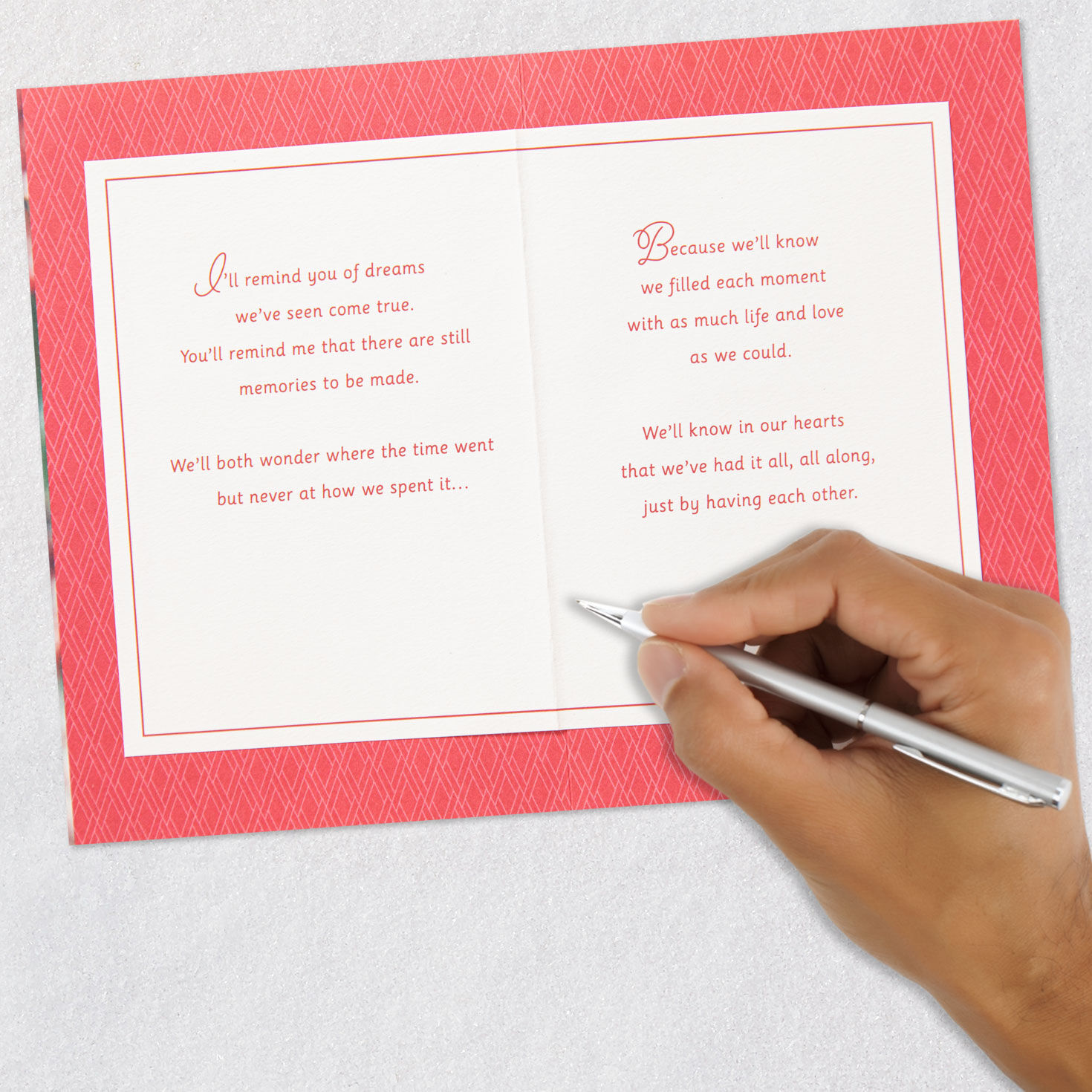 Berries and Snowflakes With Bow Wife Christmas Card signing card image number 7