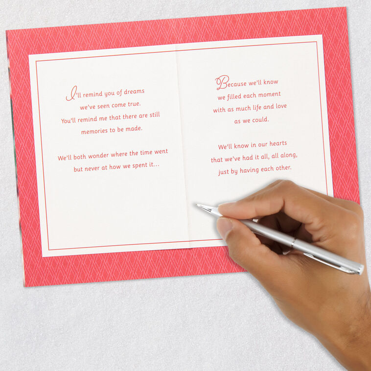 Berries and Snowflakes With Bow Wife Christmas Card signing card image number 7