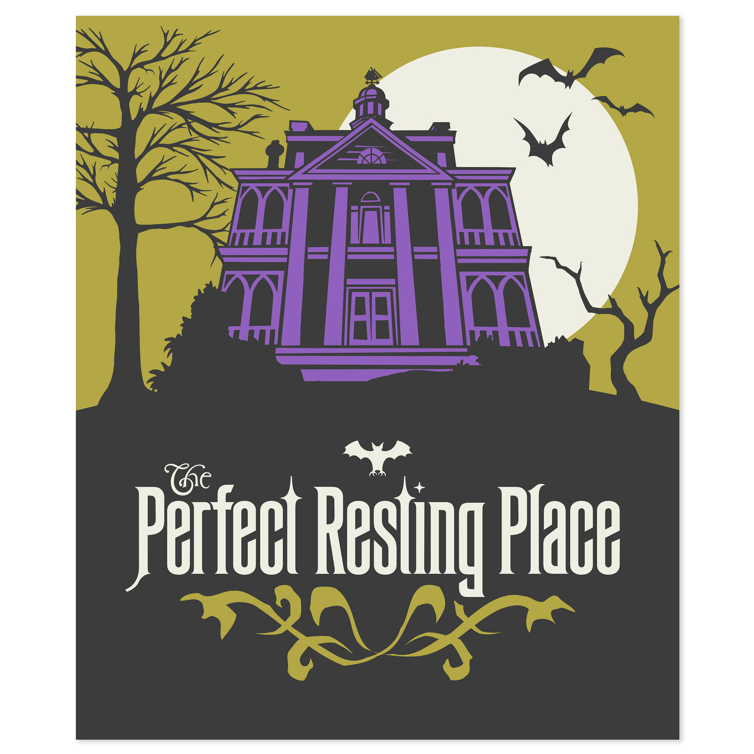 Disney Haunted Mansion Resting Place Throw Blanket Flat image number 2