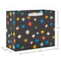 7.7" Colorful Stars on Black Medium Horizontal Gift Bag, , large image number 3