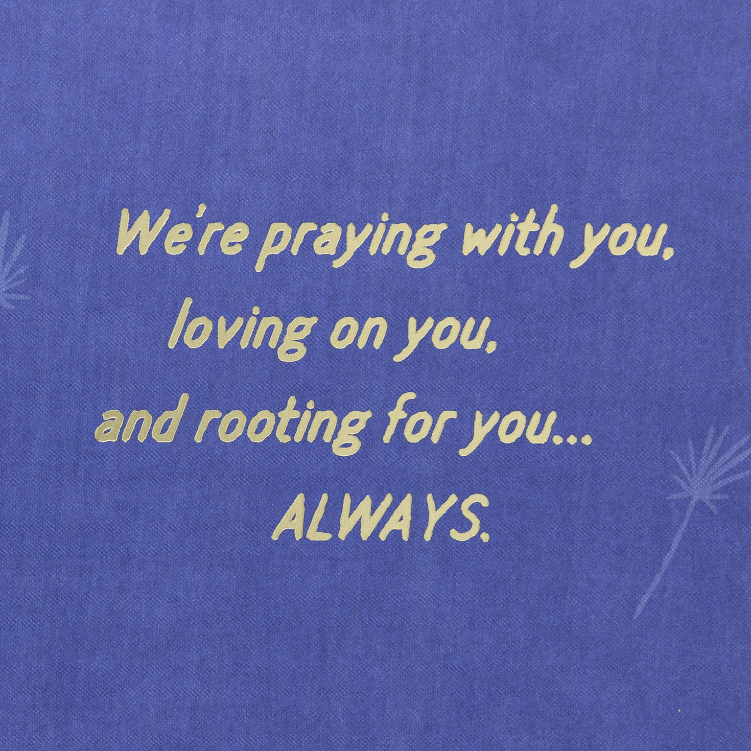 Sunflowers on Blue Encouragement Card Sentiment image number 2