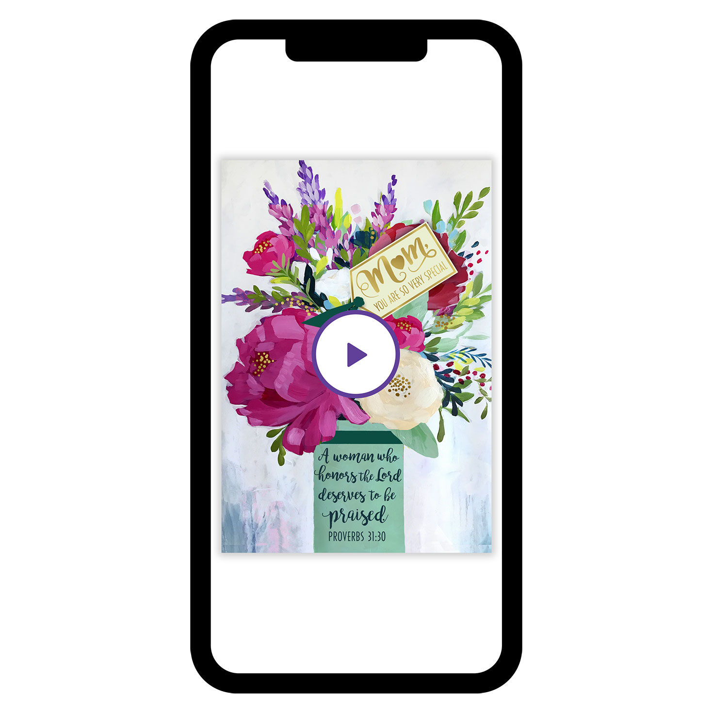 Floral Bouquet So Very Special Religious Custom Mother's Day eCard