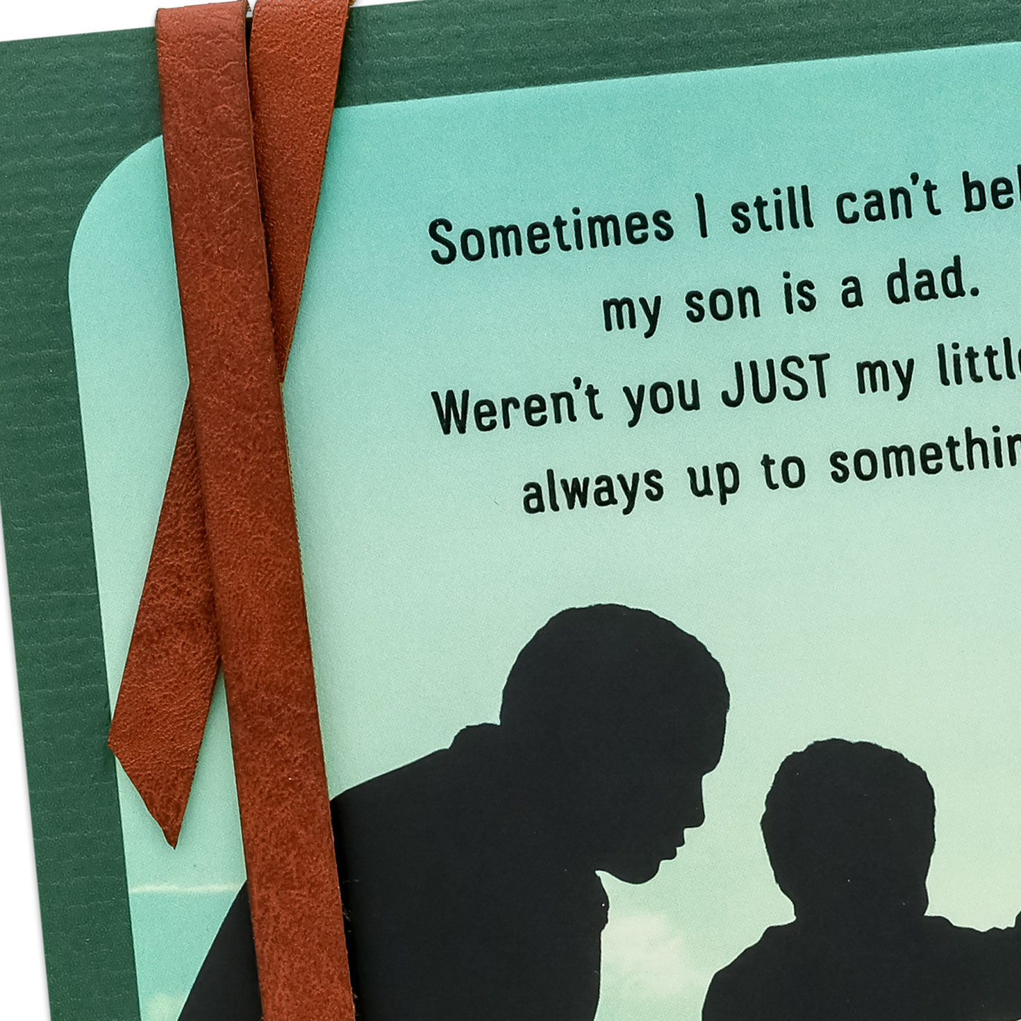 Dad and Child Silhouette Son Father's Day Card Card Front Detail image number 4