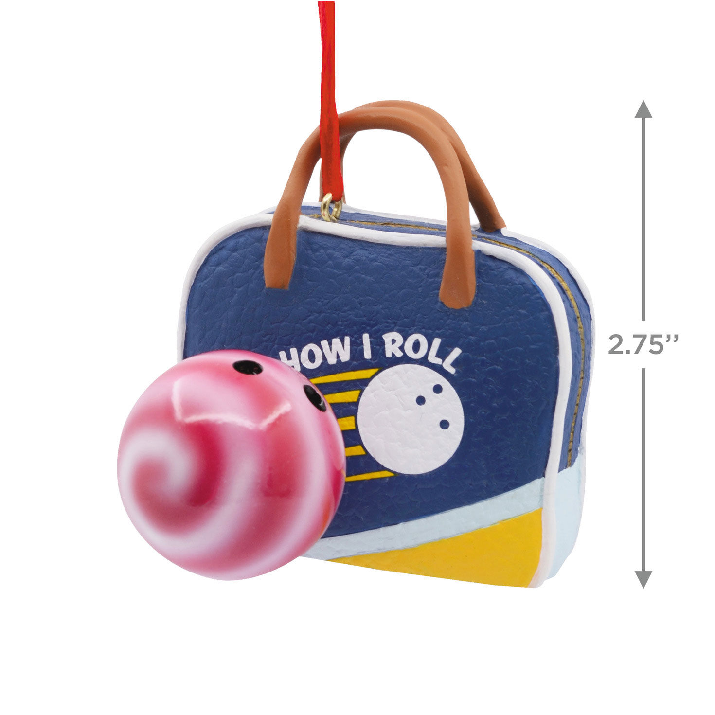 How I Roll Bowling Christmas Ornament measurement image number 3
