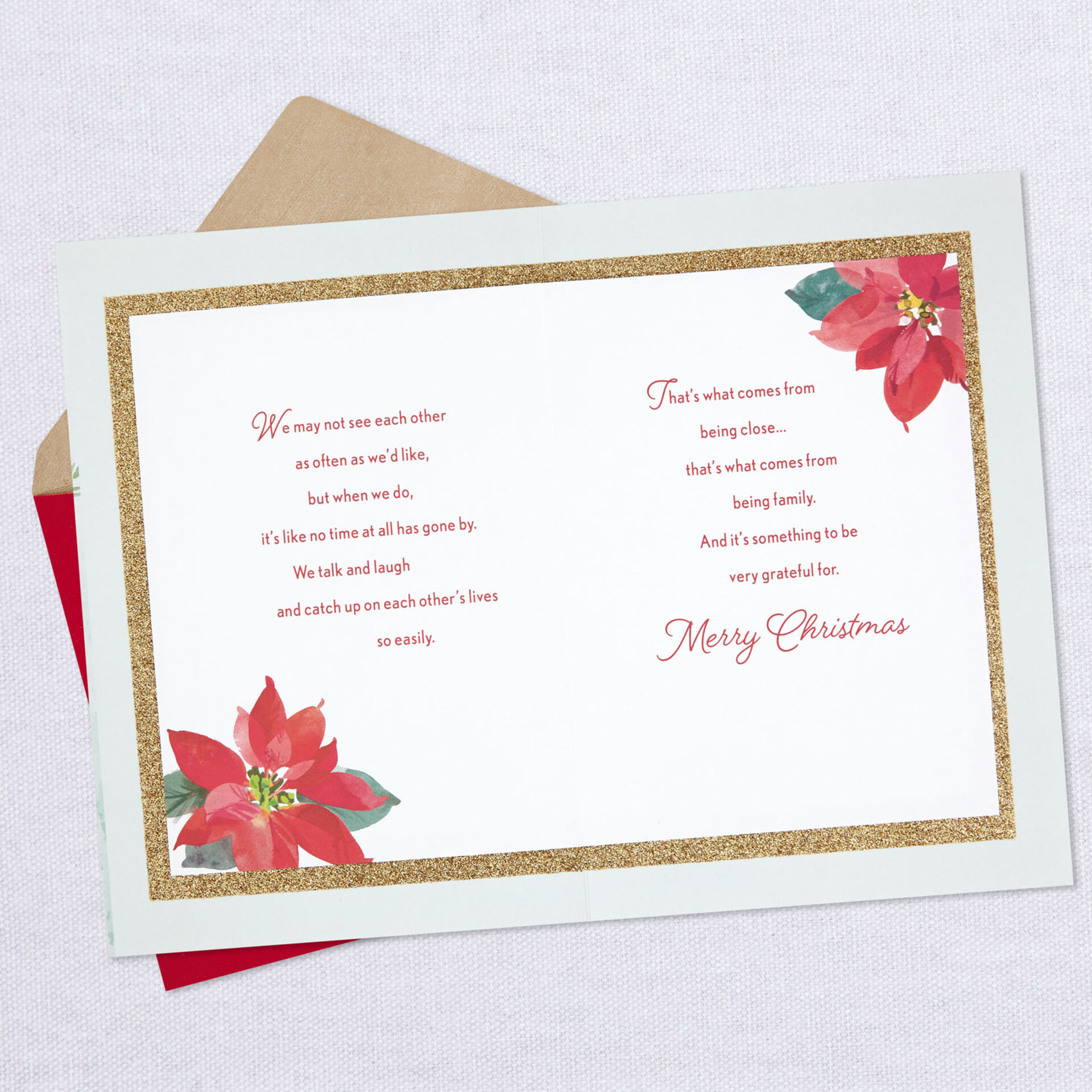 Thinking of You Christmas Card for Sister and Family  Greeting Cards