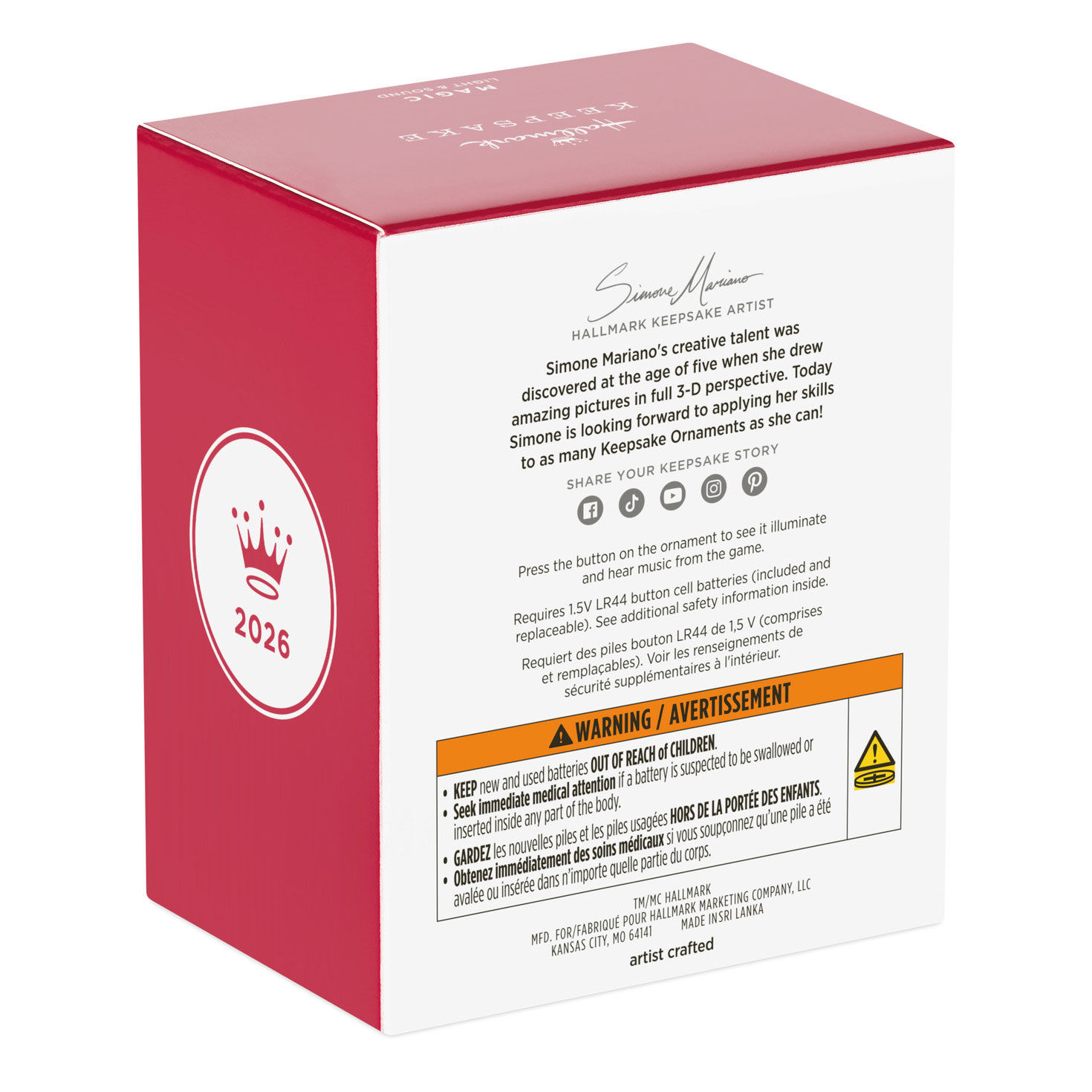 Legend of Zelda Link on Stone Keepsake Ornament Package Back image number 8