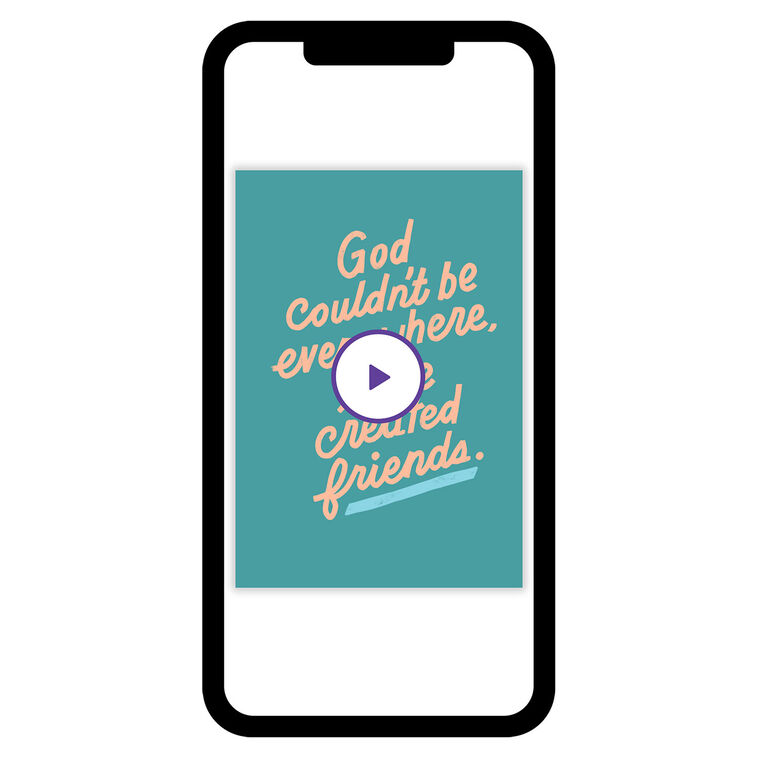 God Invented Friends Personalized Card phone with card front image number 1
