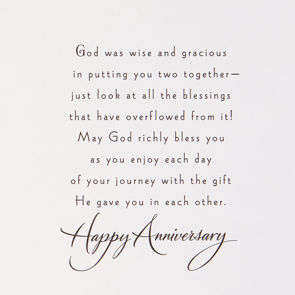 With Joy For You Religious 50th Anniversary Card Greeting Cards