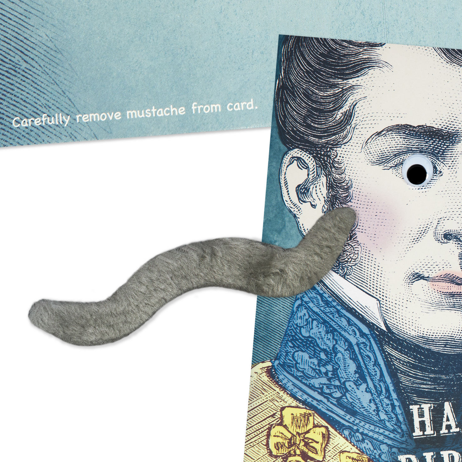 Dapper Gentleman Funny Birthday Card With Removable Mustache for only USD 6.99 | Hallmark