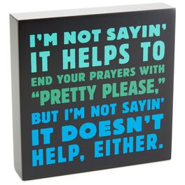 Pretty Please Faith Wood Block Sign, Pretty Please Faith Wood Block Sign, , large