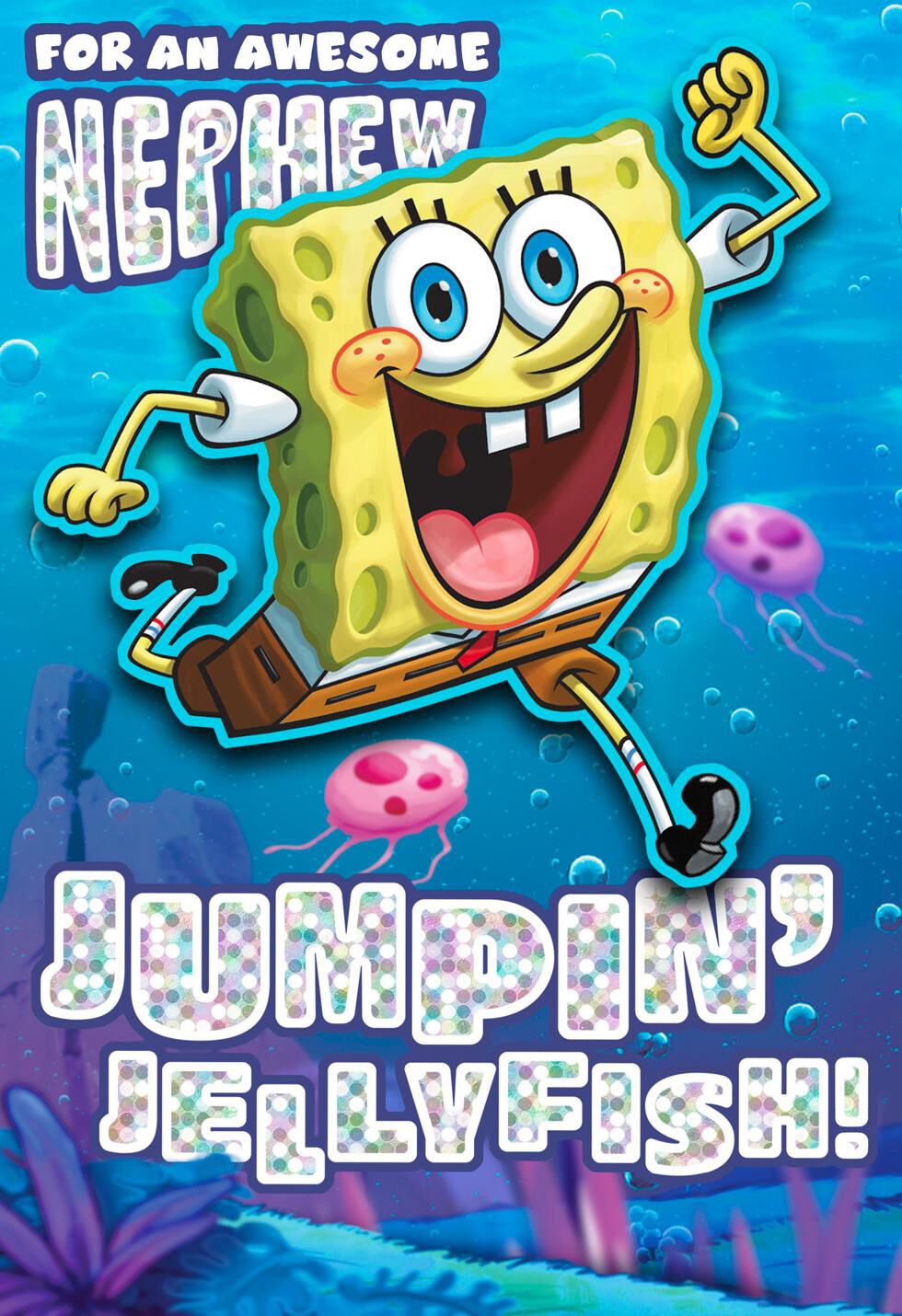 nickelodeon spongebob squarepants birthday card for nephew greeting