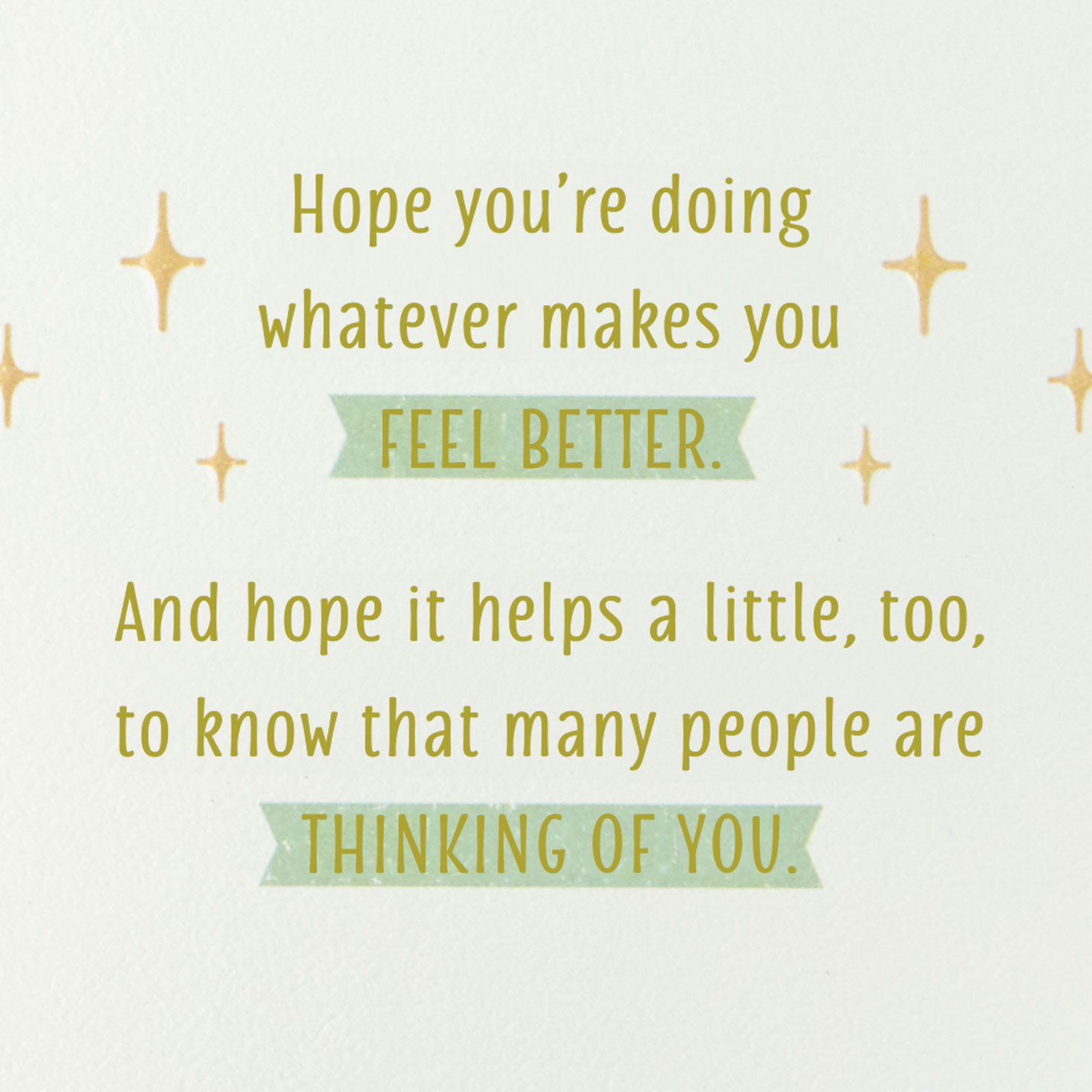 Modern Teal and Gold Get Well Card Sentiment image number 2