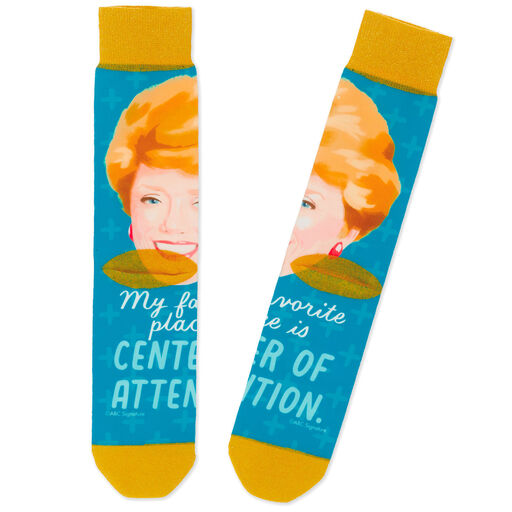 Blanche The Golden Girls Center of Attention Novelty Crew Socks, 