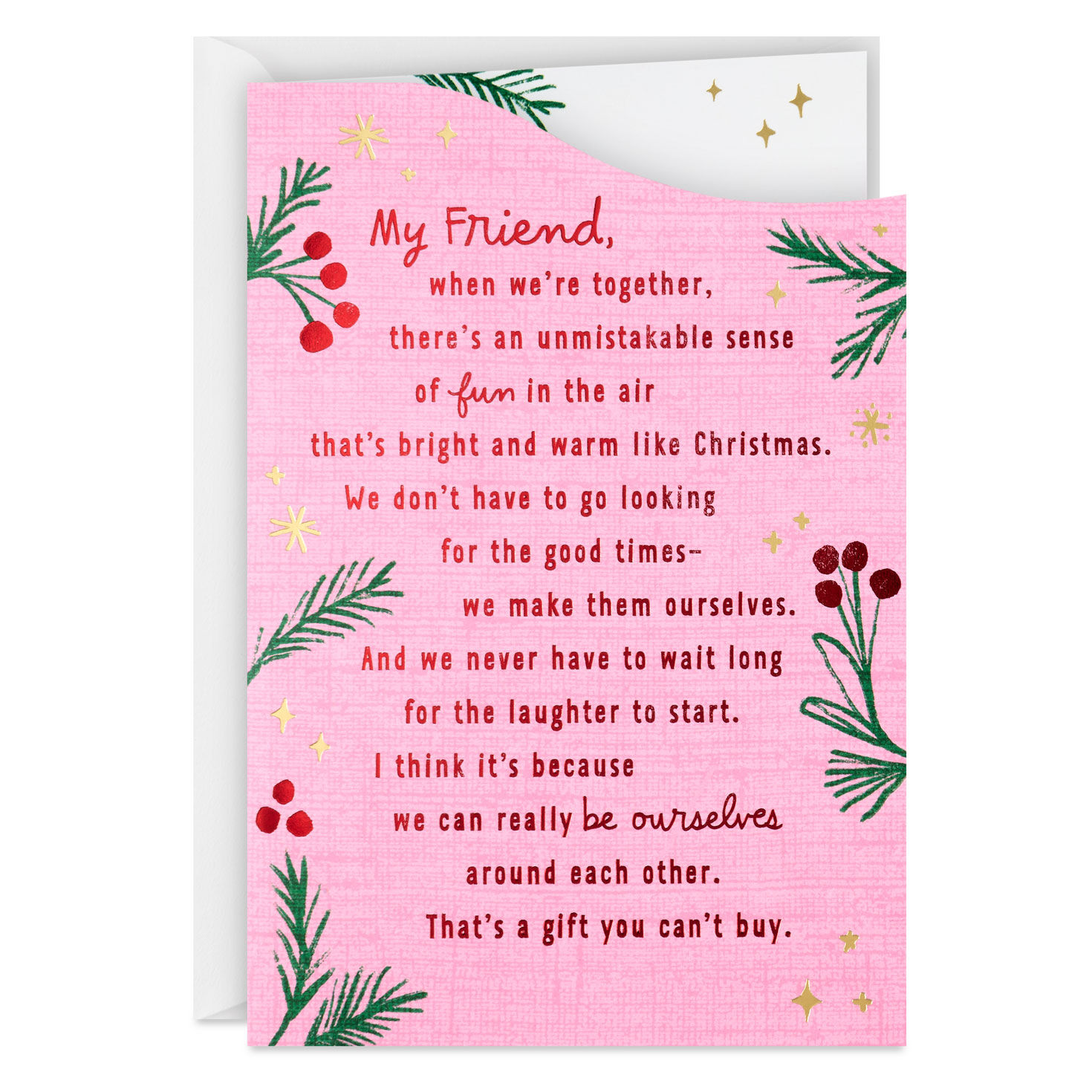 Celebrating the Gift of Friendship Christmas Card for Friend