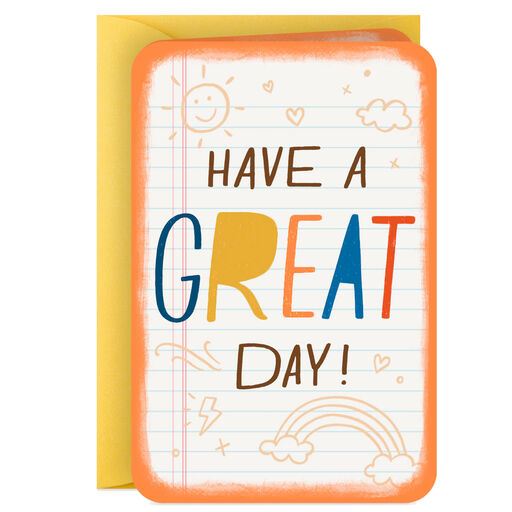 3.25" Mini Have a Great Day Blank Card, 